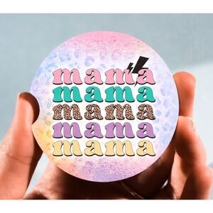 Set of‎ 2 Car Coasters, Mama Car Coaster, Neoprene Car Coaster